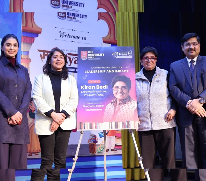 Dr. Kiran Bedi Launches Kiran Bedi Leadership Learnings (KBLL) at Sahityam 2026, CGC University, Mohali